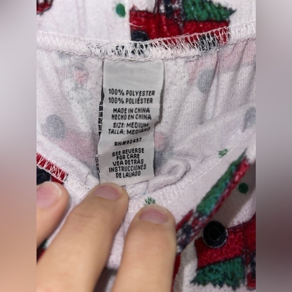 Disney Mickey Mouse Red Truck Christmas Tree Flannel Holiday 2 Piece Medium - Picture 9 of 11